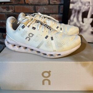 On Running Women's Cream Athletic Shoes